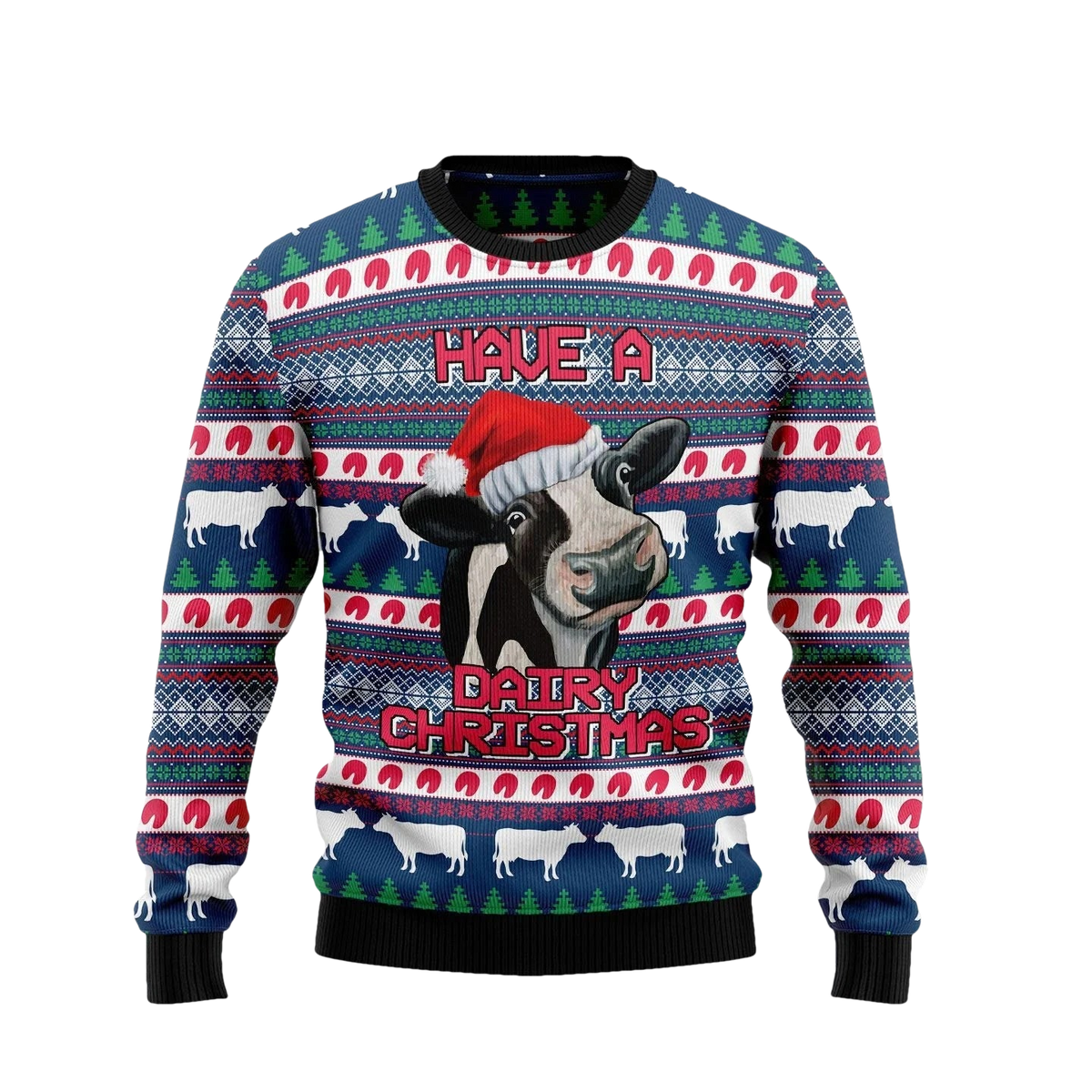 Cow Have A Dairy Christmas Ugly Sweater - Moonbestprint