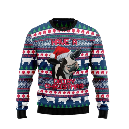 Cow Have A Dairy Christmas Ugly Sweater - Moonbestprint