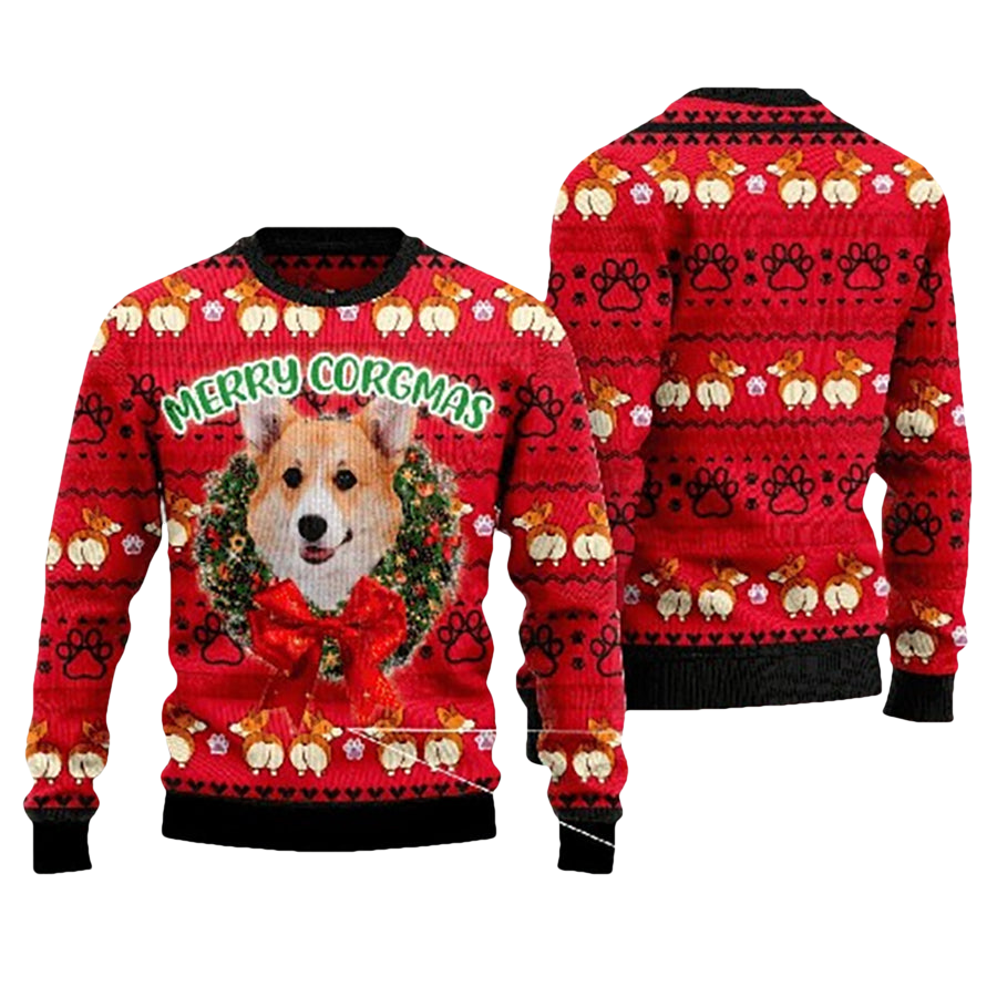Corgi Ugly Christmas Sweater - Moonbestprint
