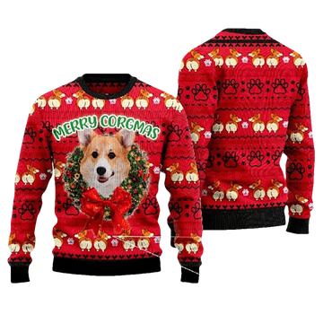 Corgi Ugly Christmas Sweater - Moonbestprint