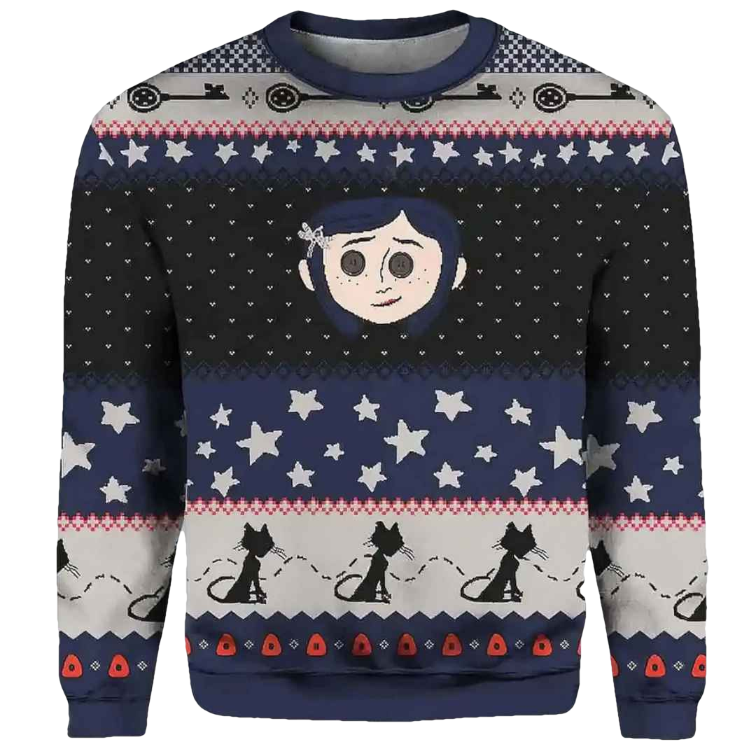 Coraline Halloween Ugly Sweater - Moonbestprint
