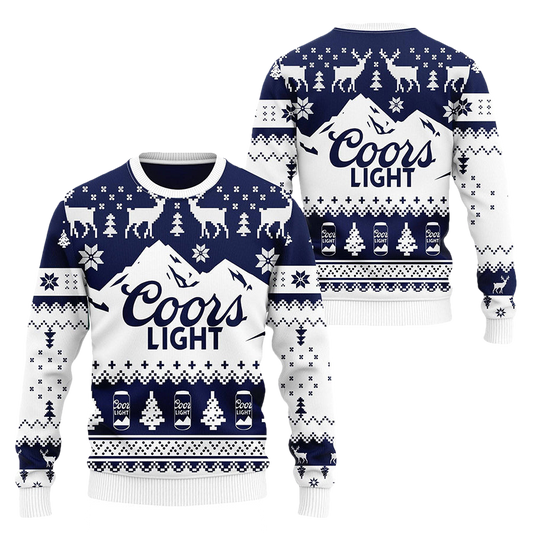 Coors Light Beer Ugly Christmas Sweater - Moonbestprint