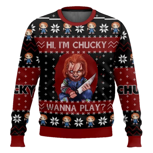 Chucky Wanna Play Ugly Christmas Sweater - Moonbestprint