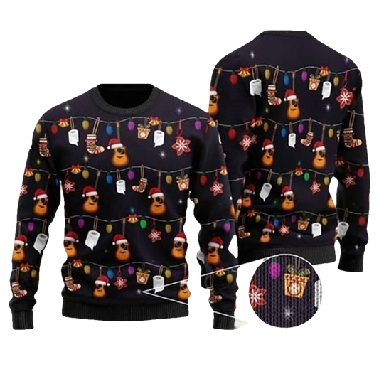 Christmas Guitar Ugly Christmas Sweater - Moonbestprint