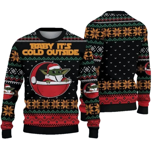 Christmas Baby Yoda Ugly Sweater - Moonbestprint