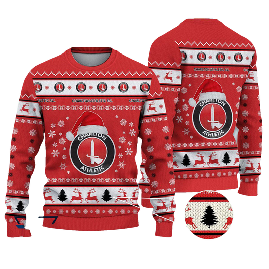 Charlton Athletic Christmas Ugly Sweater - Moonbestprint