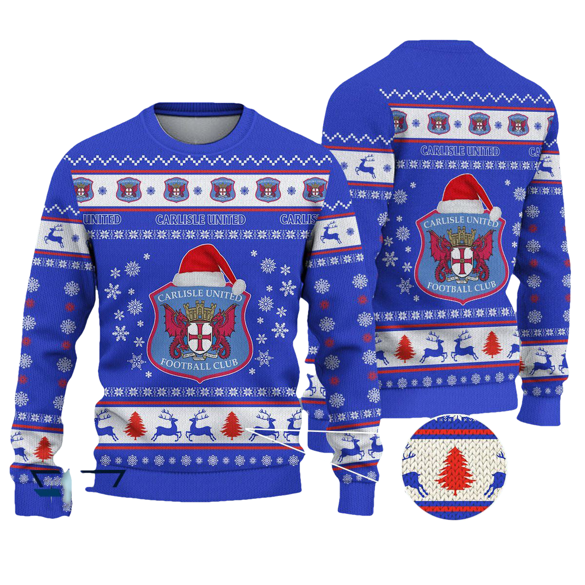Carlisle United Christmas Ugly Sweater - Moonbestprint