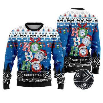 Cardiff City Ho Ho Ho Ugly Christmas Sweater - Moonbestprint