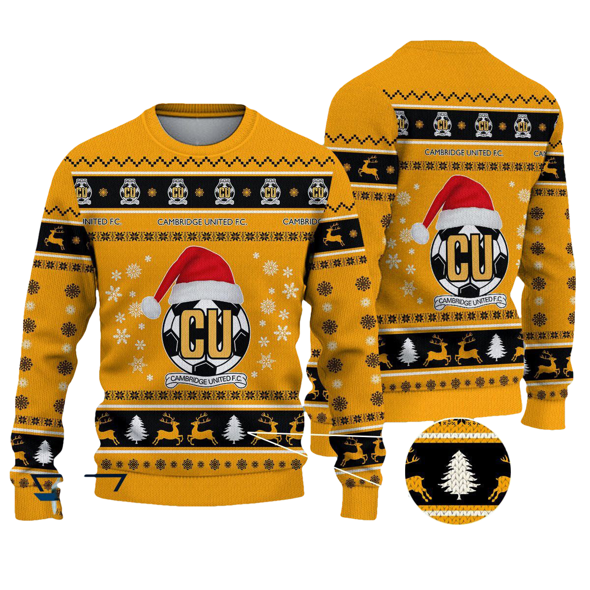 Cambridge United Christmas Ugly Sweater - Moonbestprint