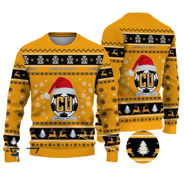 Cambridge United Christmas Ugly Sweater - Moonbestprint