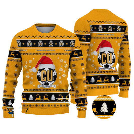 Cambridge United Christmas Ugly Sweater - Moonbestprint