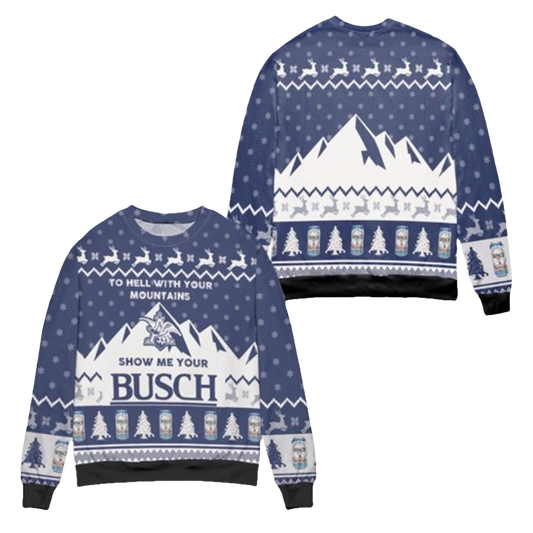 Busch Light Beer Ugly Christmas Sweater - Moonbestprint