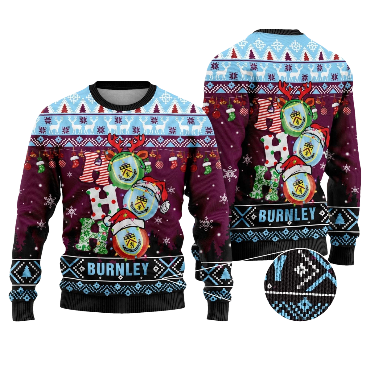 Burnley Football Ugly Christmas Sweater - Moonbestprint