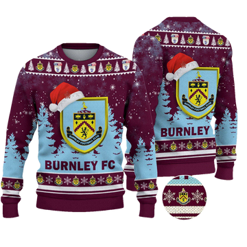 Burnley FC Ugly Christmas Sweater Jumper - Moonbestprint