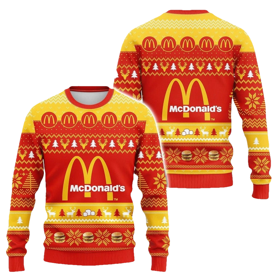 Burger McDonald Ugly Christmas Sweater - Moonbestprint