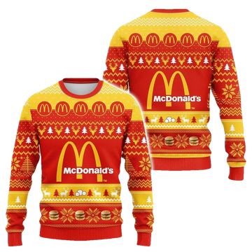 Burger McDonald Ugly Christmas Sweater - Moonbestprint
