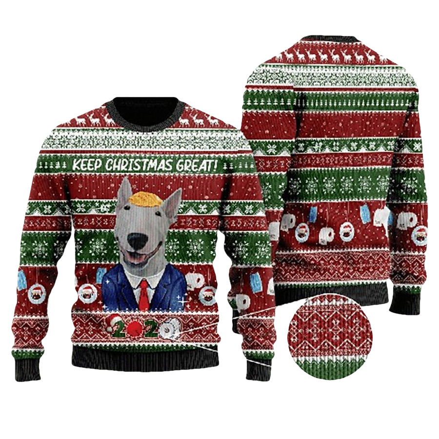 Bull Terrier Ugly Christmas Sweater - Moonbestprint