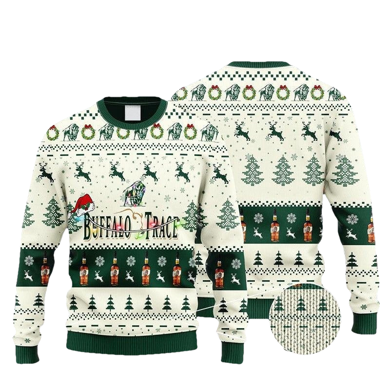 Buffalo Trace Bourbon Ugly Christmas Sweater - Moonbestprint