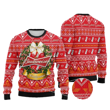 Budweiser Beer Ugly Christmas Sweater - Moonbestprint