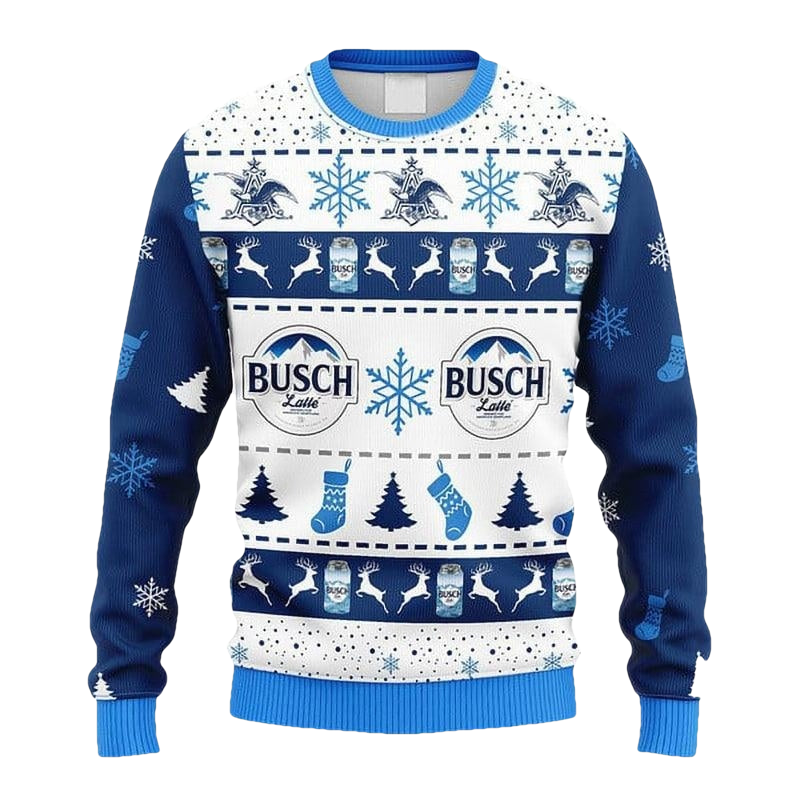 Breezy Busch Latte Beer Christmas Ugly Sweater - Moonbestprint