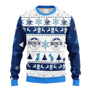 Breezy Busch Latte Beer Christmas Ugly Sweater - Moonbestprint