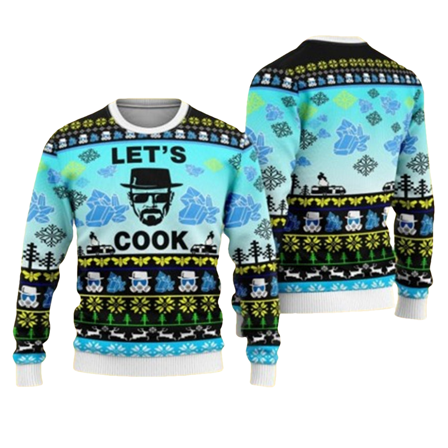 Breaking Bad Lets Cook Ugly Christmas Sweater - Moonbestprint