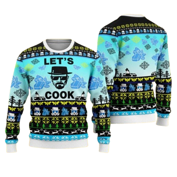 Breaking Bad Lets Cook Ugly Christmas Sweater - Moonbestprint