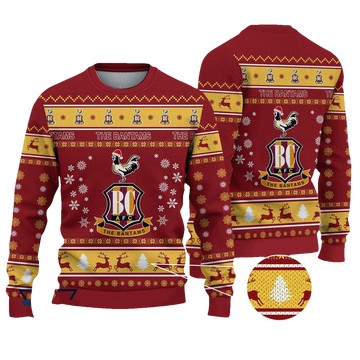 Bradford City Ugly Christmas Sweater - Moonbestprint