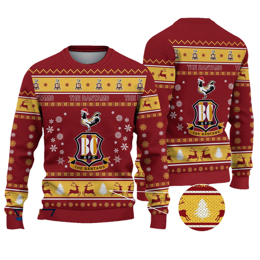 Bradford City Ugly Christmas Sweater - Moonbestprint
