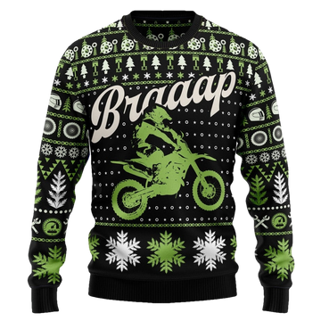 Braaap Dirt Bike Biker Ugly Christmas Sweater - Moonbestprint