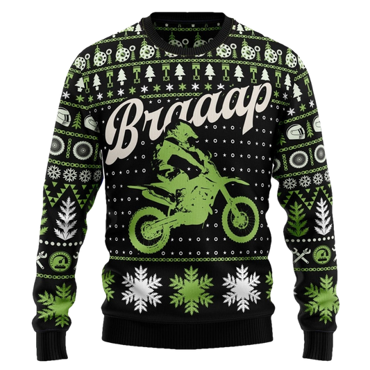 Braaap Dirt Bike Biker Ugly Christmas Sweater - Moonbestprint