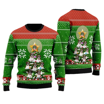 Boxer Dog Tree Ugly Christmas Sweater - Moonbestprint
