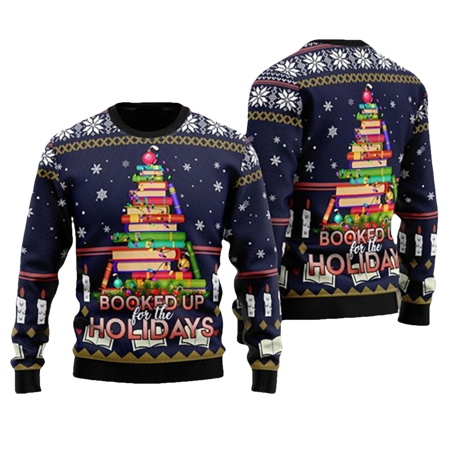 Book Christmas Tree Ugly Christmas Sweater - Moonbestprint