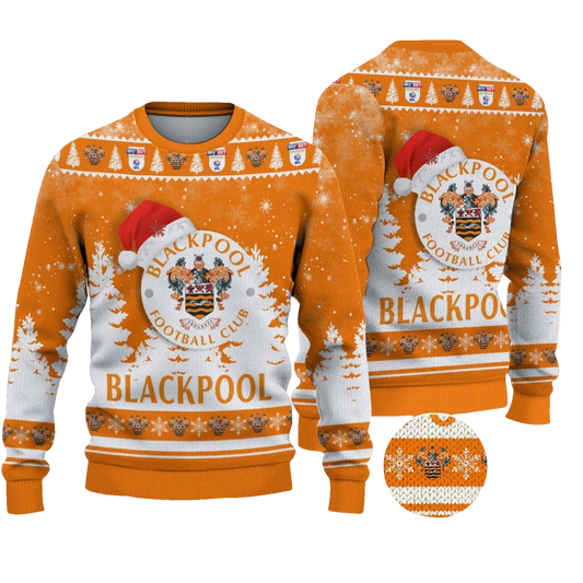 Blackpool Football Ugly Christmas Sweater - Moonbestprint