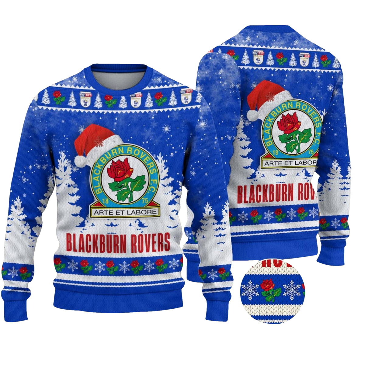 Blackburn Rovers Ugly Christmas Sweater - Moonbestprint