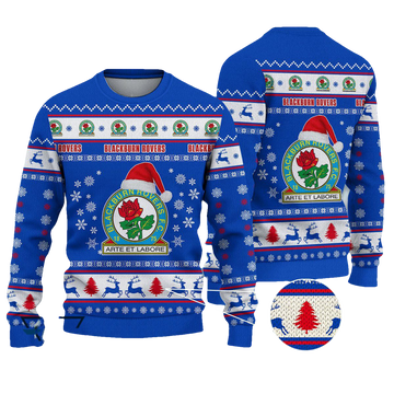 Blackburn Rovers Christmas Ugly Sweater - Moonbestprint