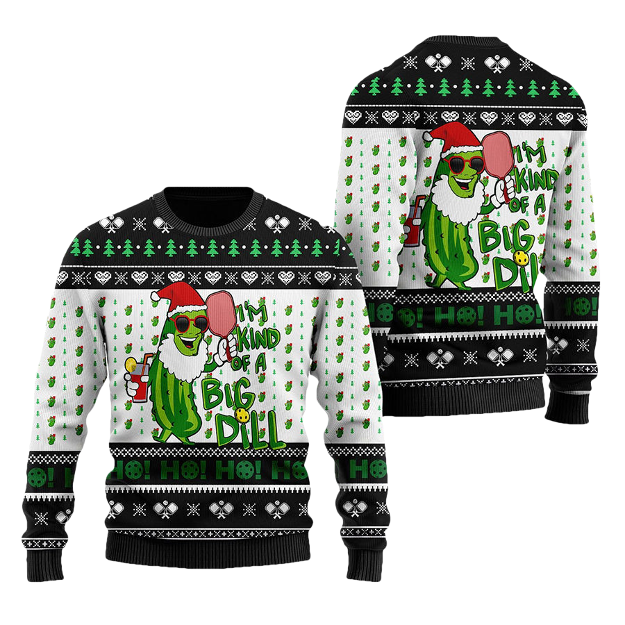 Big Dill Pickleball Ugly Christmas Sweater - Moonbestprint