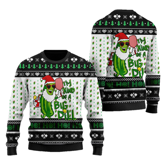 Big Dill Pickleball Ugly Christmas Sweater - Moonbestprint