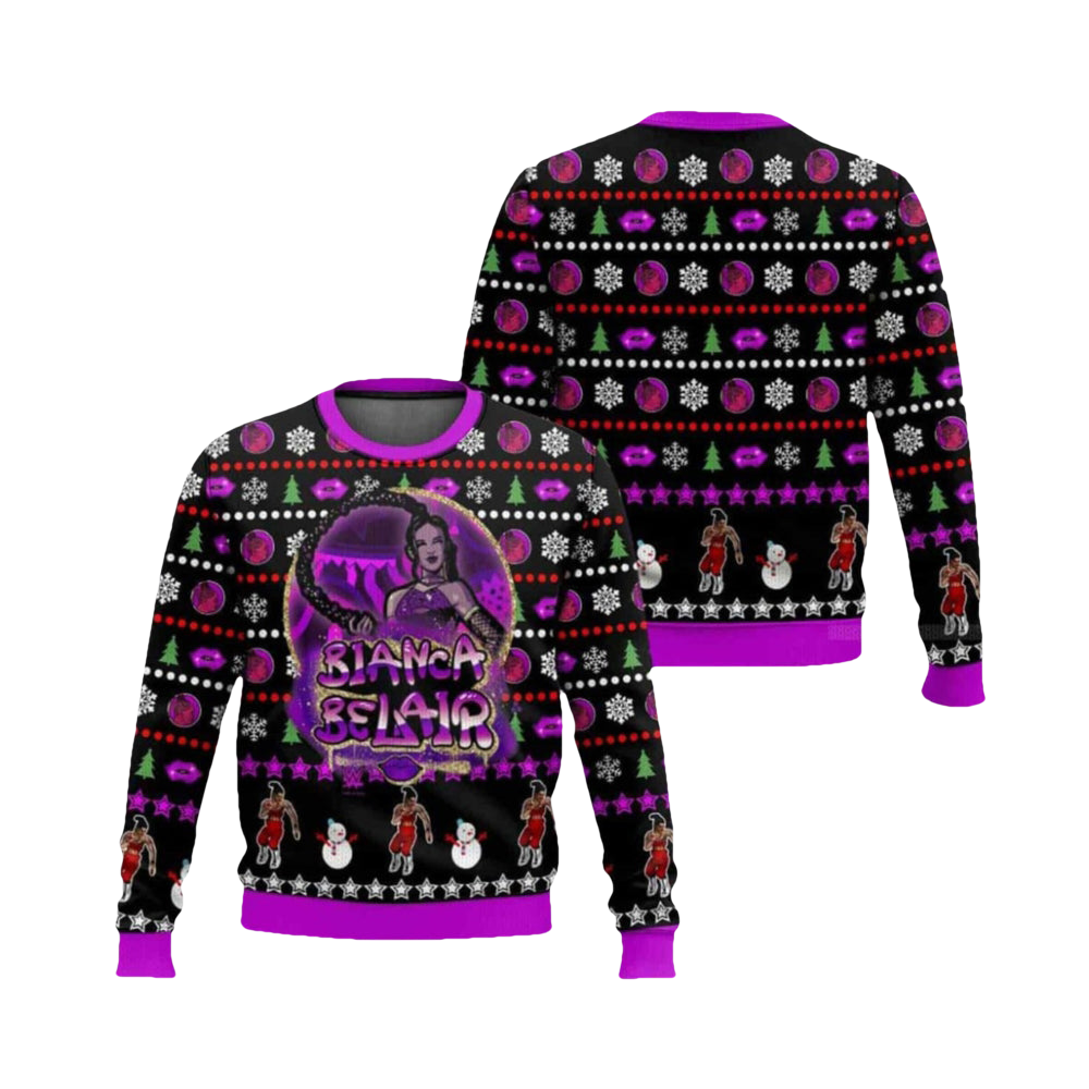 Bianca Belair Ugly Christmas Sweater - Moonbestprint