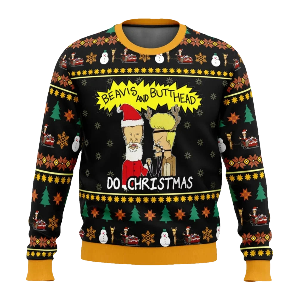 Beavis And Butthead Do Christmas Ugly Sweater - Moonbestprint