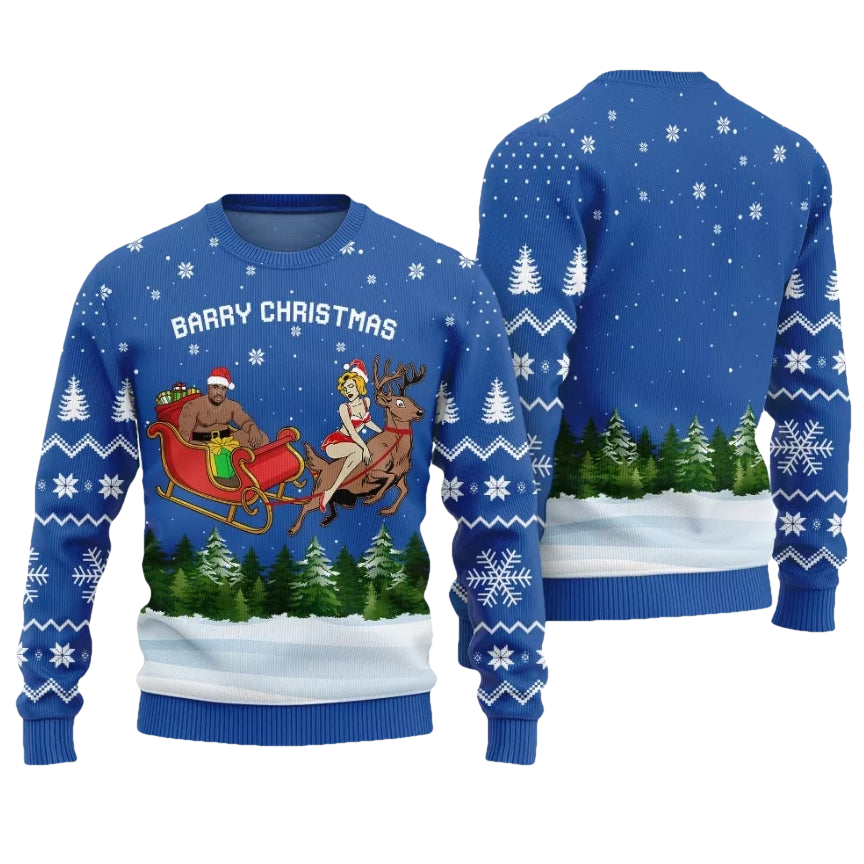 Barry Christmas Ugly Christmas Sweater - Moonbestprint