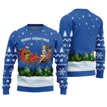 Barry Christmas Ugly Christmas Sweater - Moonbestprint