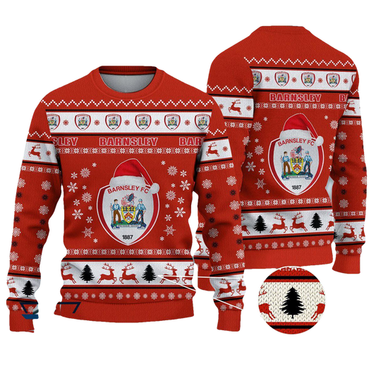 Barnsley Football Christmas Ugly Sweater - Moonbestprint