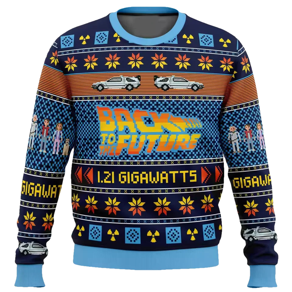 Back To The Future Ugly Christmas Sweater Jumper - Moonbestprint