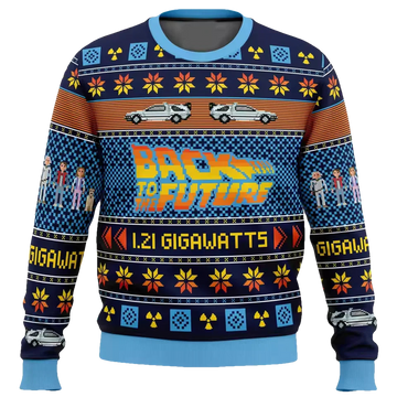 Back To The Future Ugly Christmas Sweater Jumper - Moonbestprint