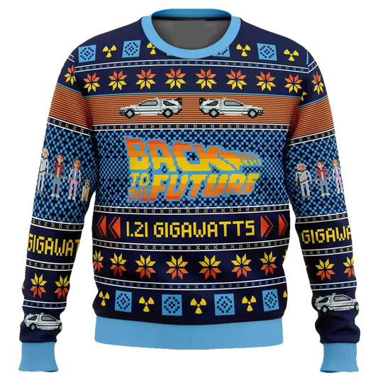 Back To The Future Ugly Christmas Sweater Jumper - Moonbestprint