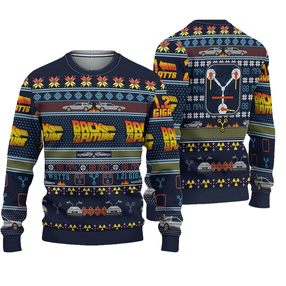 Back to the Future Ugly Christmas Sweater - Moonbestprint