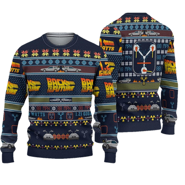 Back to the Future Ugly Christmas Sweater - Moonbestprint