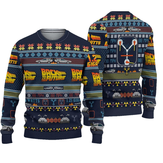 Back to the Future Ugly Christmas Sweater - Moonbestprint