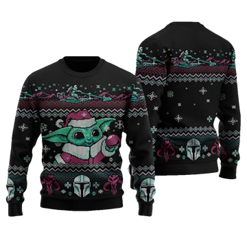 Baby Yoda Xmas Ugly Christmas Sweater - Moonbestprint